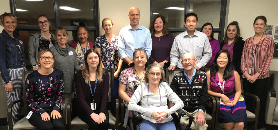 Back Row standing Left to Right: Christine Waite, Katie Warmington, Tammy Rice, Marcelina Almario, Dallas
Miller, Rob Mackenzie, Lesa Duckworth, Endocrine Resident, Erin Watson, Michelle Campbell, Cheryl MacDonald.
Front Row Sitting Left to Right: Christine White, Emily VanBommel, Tammy Quaite, Mrs. Fournier, Mr. Fournier,
Dr. Jenny Thain